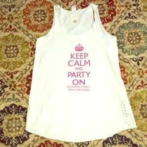KEEP CALM AND PARTY ON-NOLA tank! XL